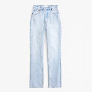 Abercrombie The '90s Straight Ultra High Rise Jeans Light Wash Size 31/12